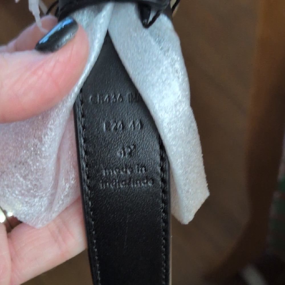 Coach Morgan Rectangle Leather Brown Belt with Black Cs & Black and Gold Buckle - Picture 6 of 8